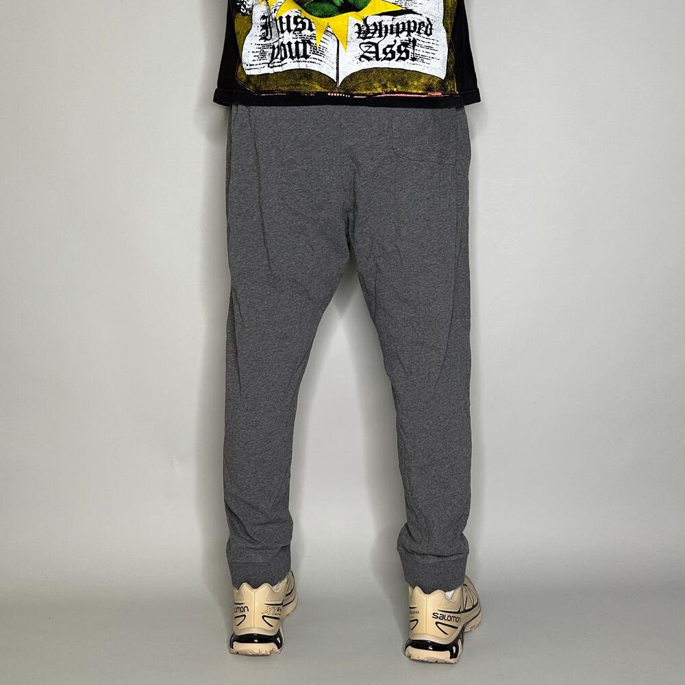 Vintage Y2K Nike Sweatpants Mens XL Dark Grey White Swoosh Cotton Joggers - Picture 3 of 4